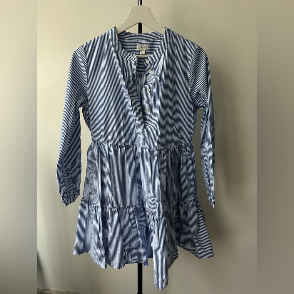 Jcrew seersucker long sleeve dress.